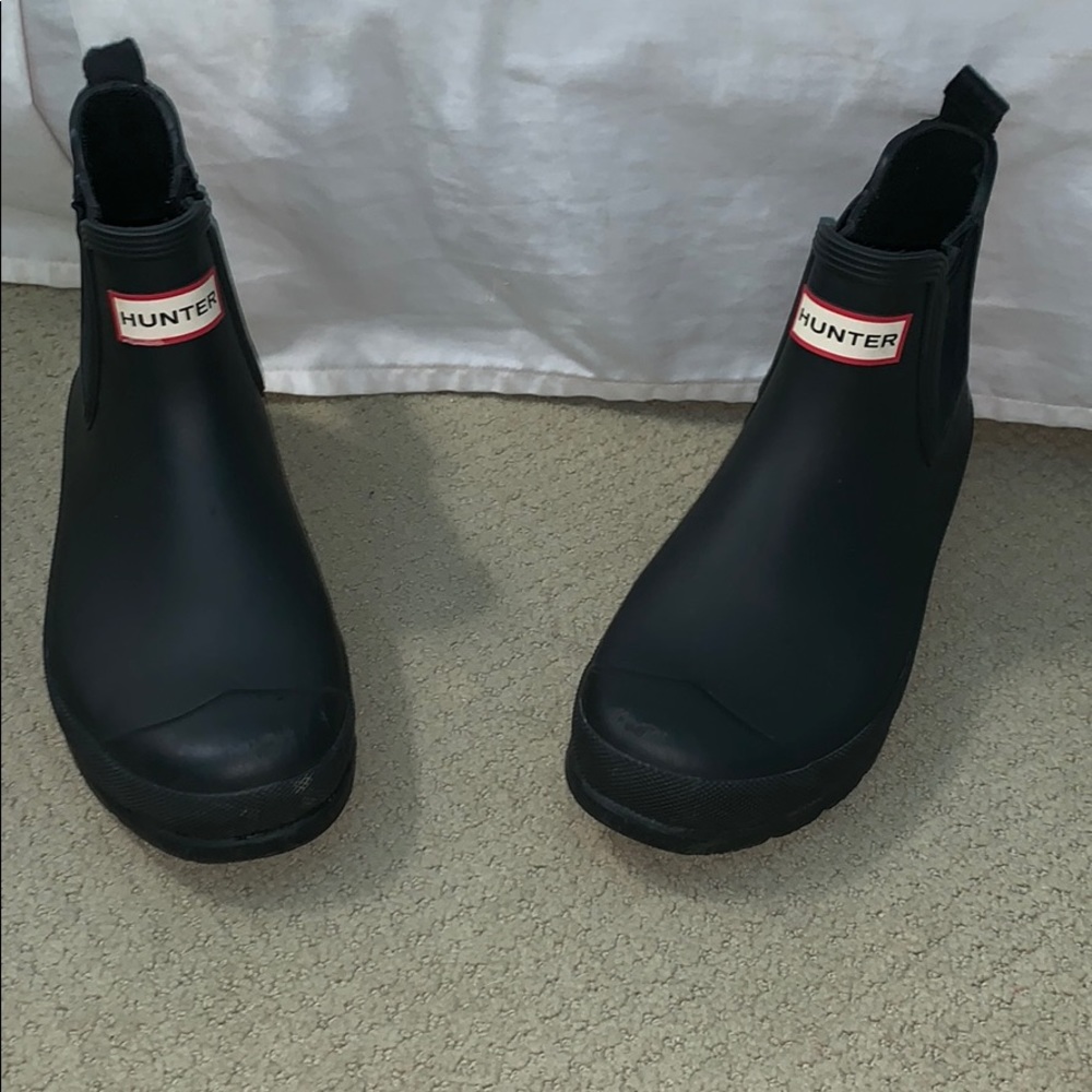 Hunter Black Chelsea Boots